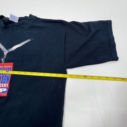 Vintage 2001 Willie Nelson Concert Tour VIP Pass T-Shirt Made in USA Sz L