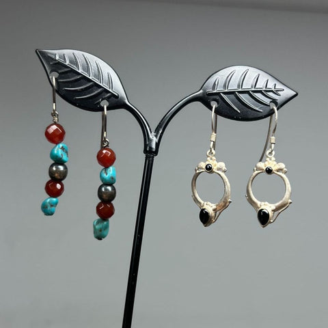 925 Sterling Silver Dangle Earrings 15.2g 4 Pair