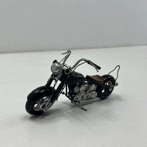 Handmade Metal Art Motorcycle Sculpture Chopper Bobber Style Desk Figurine