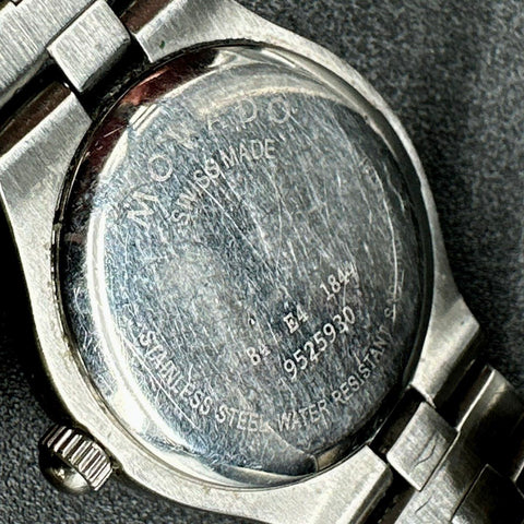 Movado Museum Women's Watch Stainless Steel Black Dial Sapphire Crystal 5.25"
