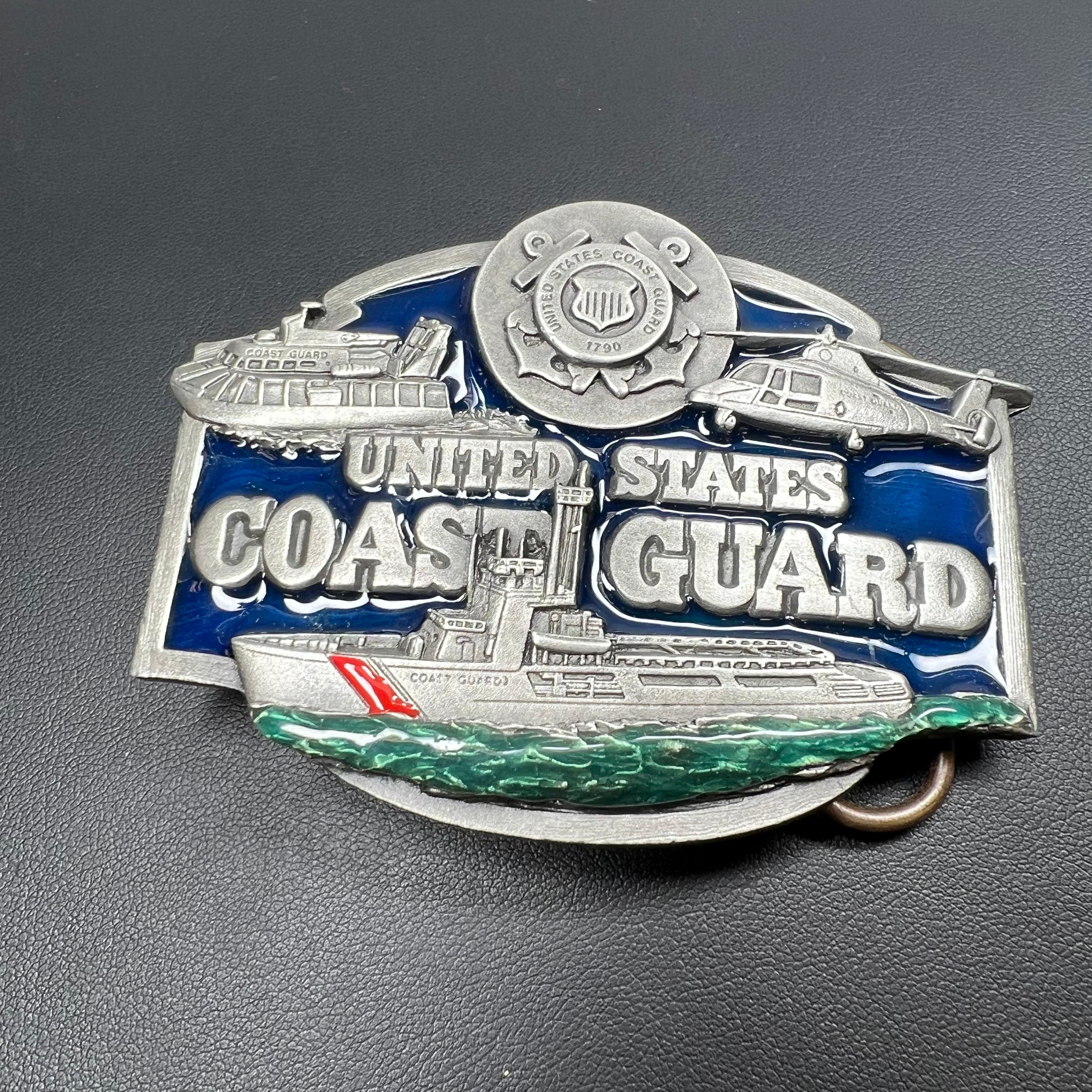 United States Coast Guard Silver Belt Buckle Siskiyou 1988