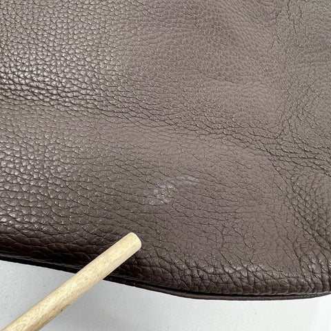 Dooney & Bourke Taupe Pebbled Leather Lock Hobo Shoulder Bag Gold Hardware