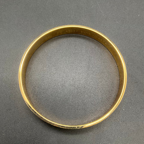 Kate Spade Gold Tone Happily Ever After Idiom Bangle Bracelet Wedding Bridal 8"