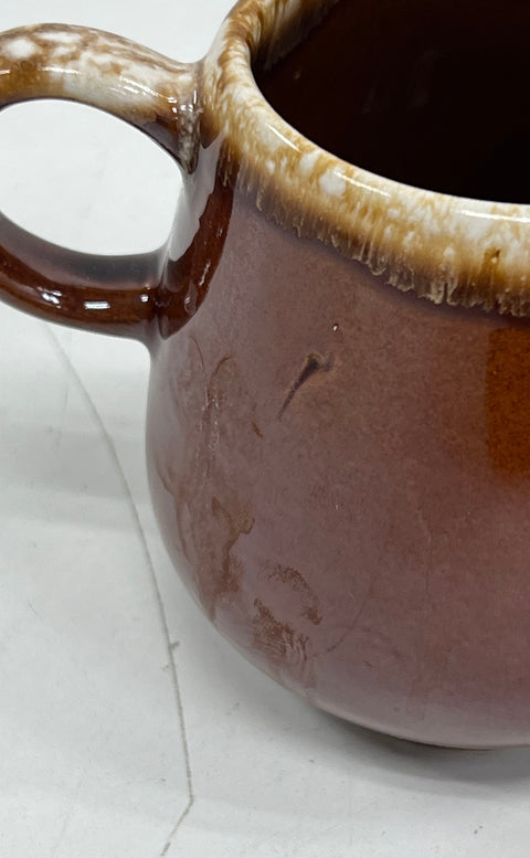 Vintage McCoy Brown Drip Glaze 5pc Mug & Sugar Bowl Set USA #7025 #7020
