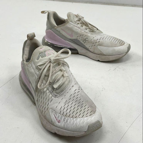 Nike Air Max 270 White Pink Grey Lifestyle Running Sneakers Size 9.5