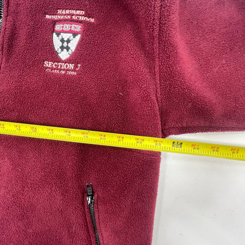 Vintage 2004 Harvard Business School HBS Fleece Quarter Zip Charles River Sz XL