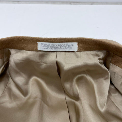 Vintage 80s Christian Brooks 100% Camel Hair Blazer Jacket Sz 42R Made in USA