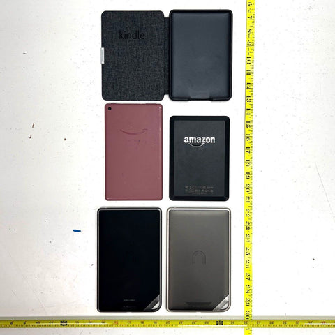 Amazon Kindle & B&N Nook E-Reader Tablet Lot 4 Devices With Case Tested