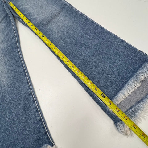 NWT Hidden Jeans Happi Crop Flare Raw Hem Distressed Jeans Women's Size 27
