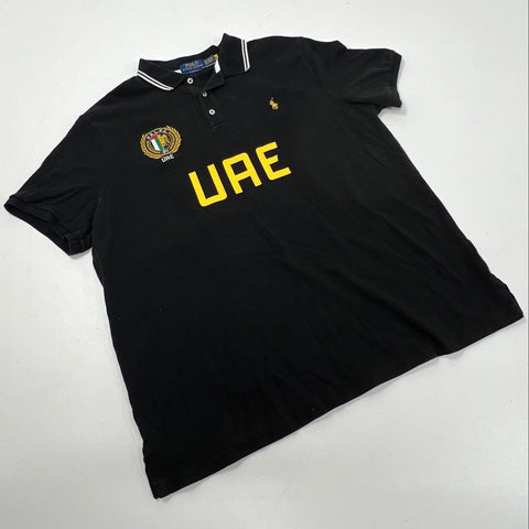 Ralph Lauren Men's UAE United Arab Emirates Black Polo Shirt Crest #24 Sz XL