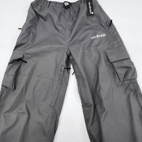 Clover Men's Gray Streetwear Balloon Cargo Pants NWT Sz L