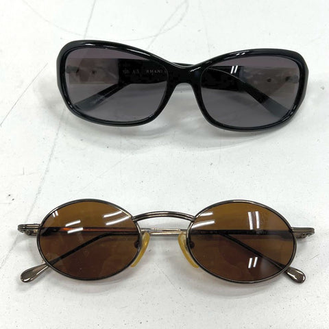 Armani Exchange & Ralph Lauren Y2K Sunglasses Lot Black Brown COA