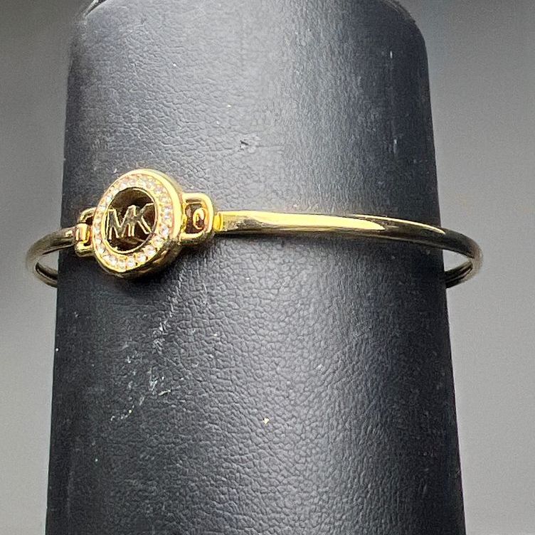 Michael Kors Gold Tone Rhinestone Bangle Bracelet