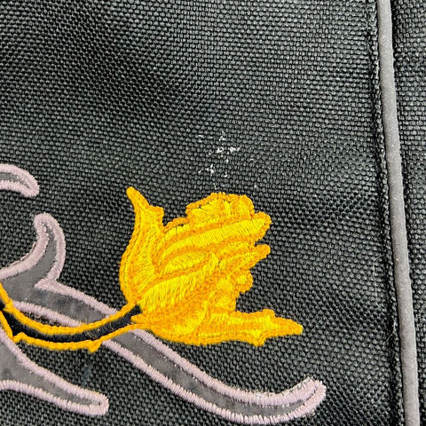 Revolution Gear Black Textile Motorcycle Jacket Embroidered Rose Women's Size S