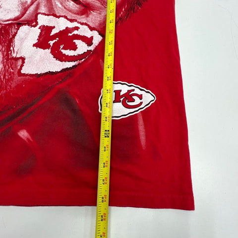 Vintage Y2K Reebok KC Chiefs Tony Gonzalez Big Face Graphic T-Shirt Men's M Red