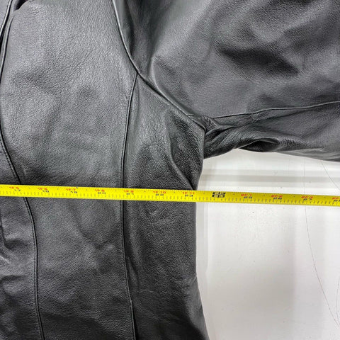 Vintage Y2K East 5th Women's Black Nappa Leather Blazer Jacket 2X NWT