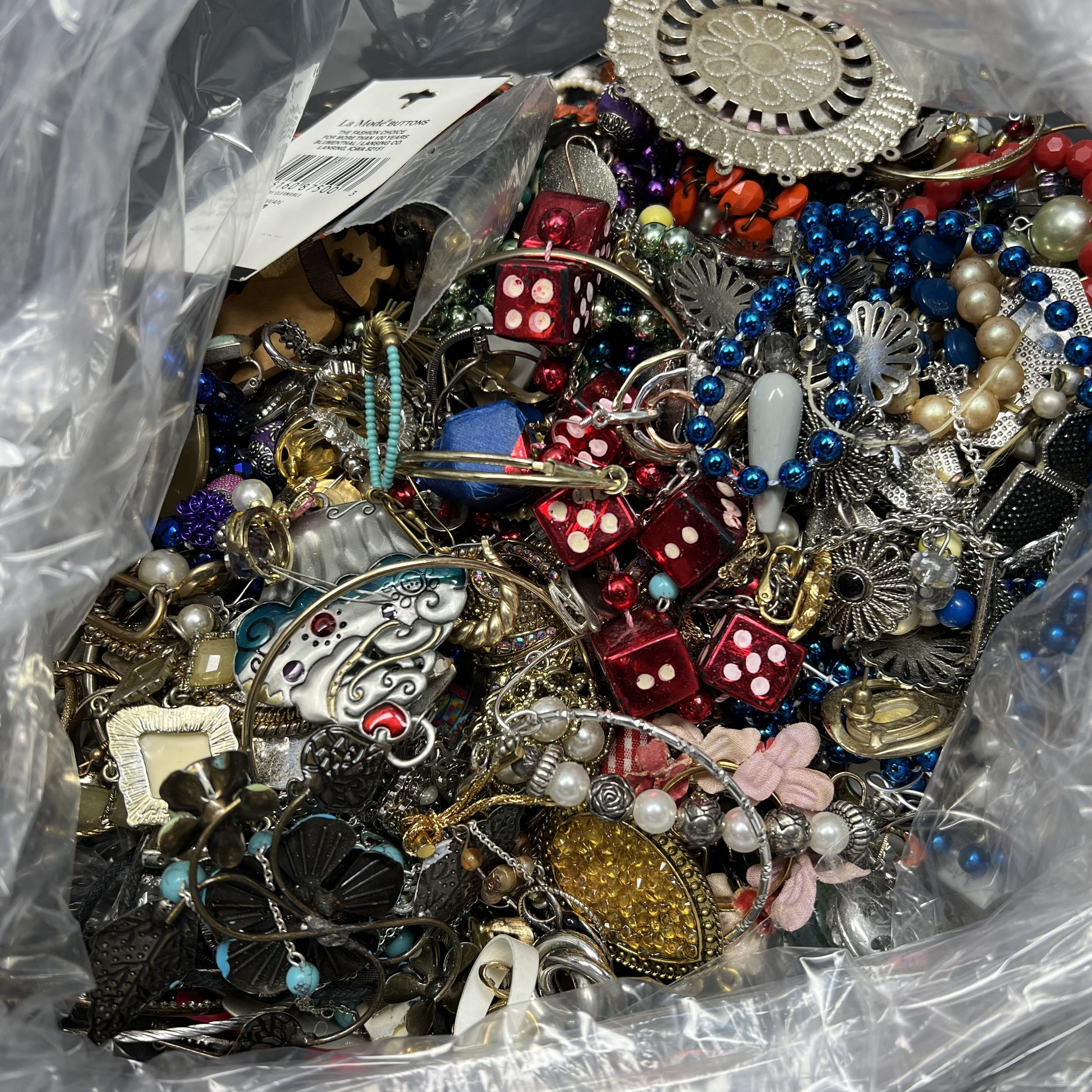 5LB Damaged Incomplete Broken Loose Jewelry Mix for Crafts Repair