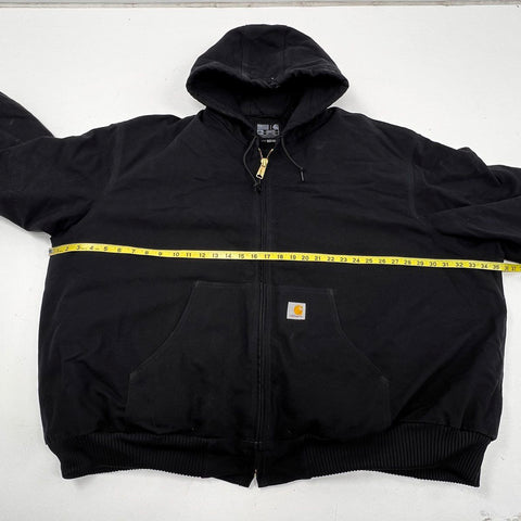 Carhartt Men's J140 Loose Fit Duck Flannel Lined Active Jacket Black Sz 5XL