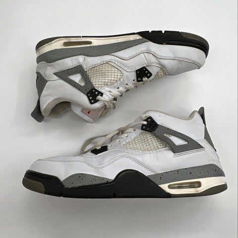 Nike Air Jordan 4 Retro White Cement Men's Basketball Sneakers Size 12