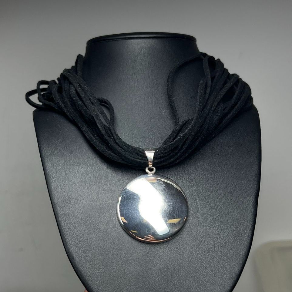 Silpada Sterling Silver Circle Pendant Multi-Cord Necklace