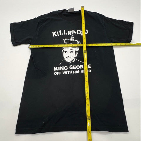 Vintage 2000s Killradio King George Bush Punk Graphic T-Shirt Sz S