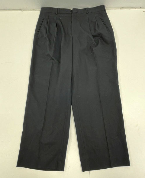 Lot 2 Perry Ellis Corbin Black Pleated Front Dress Pants Slacks Men's 38x29