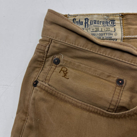Polo Ralph Lauren Men's Brown Straight Fit Cotton Twill 5-Pocket Pants 38x32