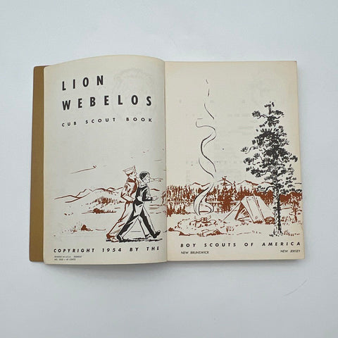 Lion Webelos Cub Scout Book Boy Scouts of America BSA 1954 Vintage Handbook