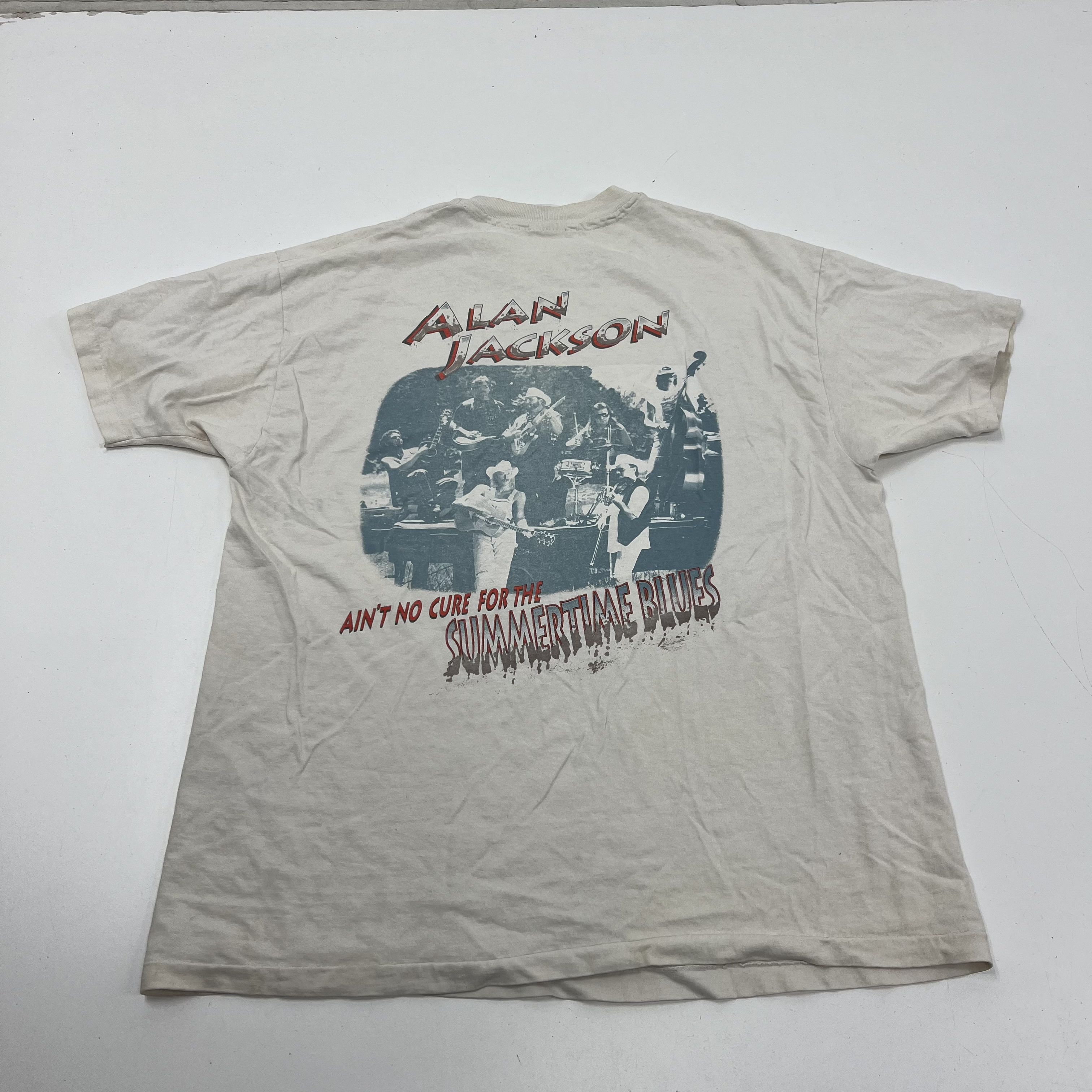 Vintage 1994 Alan Jackson Summertime Blues T-Shirt Single Stitch Made USA Sz XL