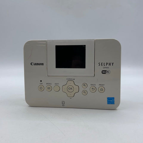 Canon Selphy CP910 Compact Photo Printer WiFi Ink Paper Turns On Not Tested