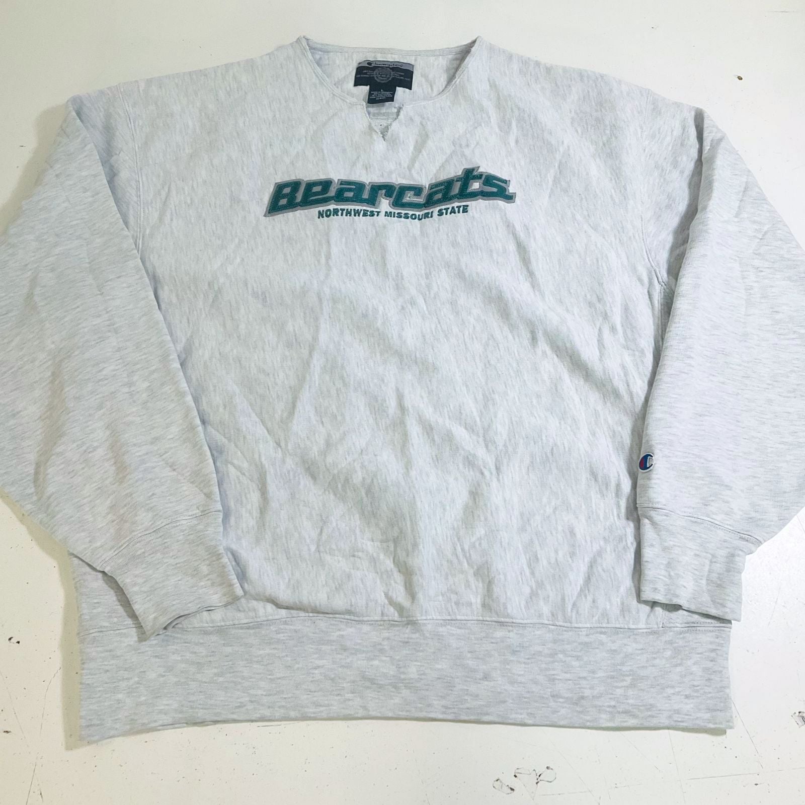 Vintage Y2K Champion NW Missouri State Bearcats Crewneck Sweatshirt Mens L Gray