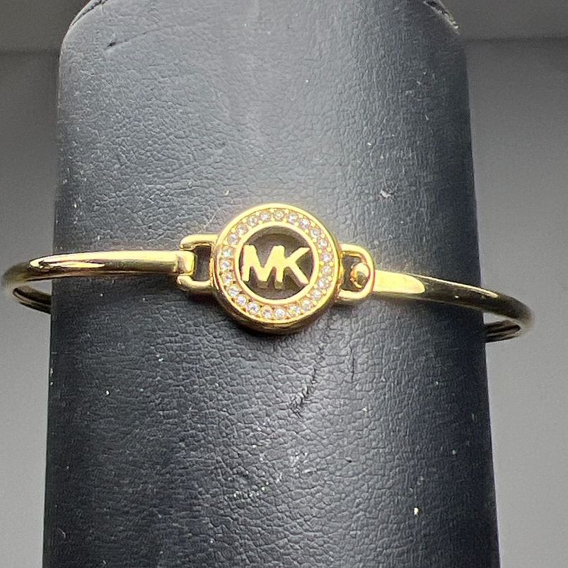 Michael Kors Gold Tone Rhinestone Bangle Bracelet