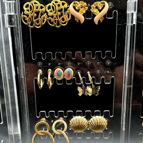Vintage to Modern Costume Fashion Earrings Jewelry Lot 35+ Pairs Mixed Styles