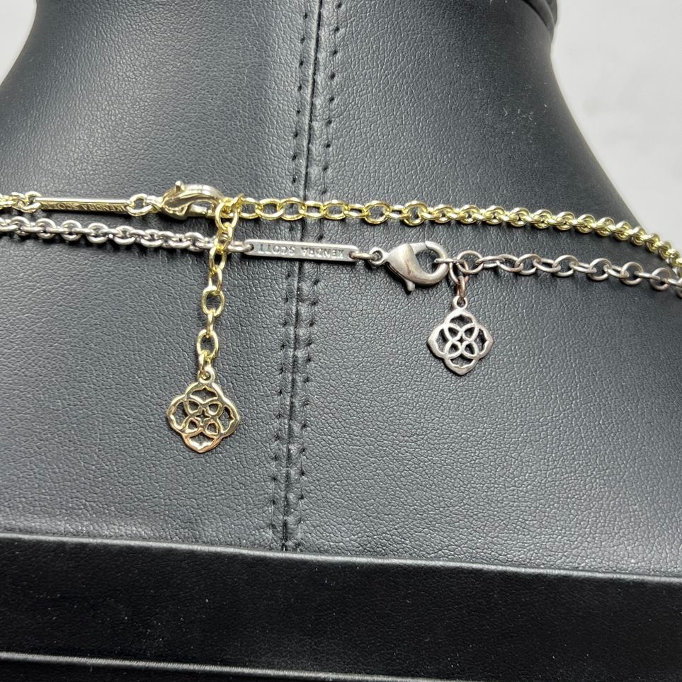 2 Kendra Scott Silver & Gold tone Chain Necklaces