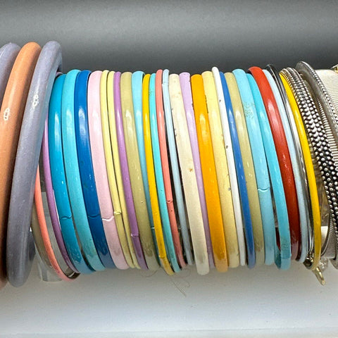 Vintage to Modern Mixed Costume Jewelry Lot of 45+ Bracelets Bangles Beaded