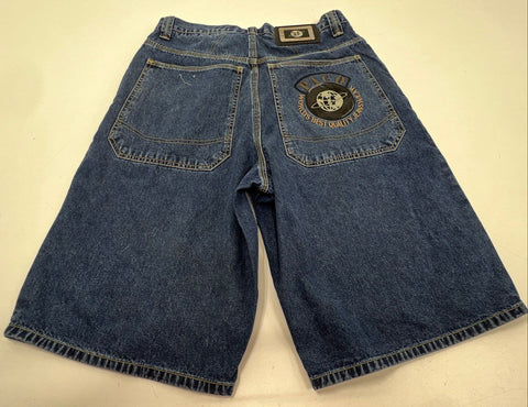 Vintage 90s Paco Jeans Men's Blue Baggy Wide Leg Denim Shorts Sz 32