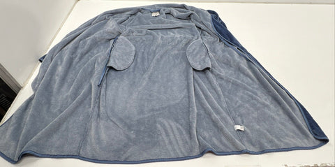 Koolaburra by UGG Women's Blue Plush Fleece Shawl Collar Belted Robe Size XL