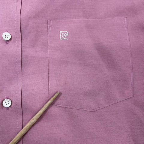 Vintage Pierre Cardin Men's Long Sleeve Button Up Shirts Lot 2 Mauve Beige 15.5