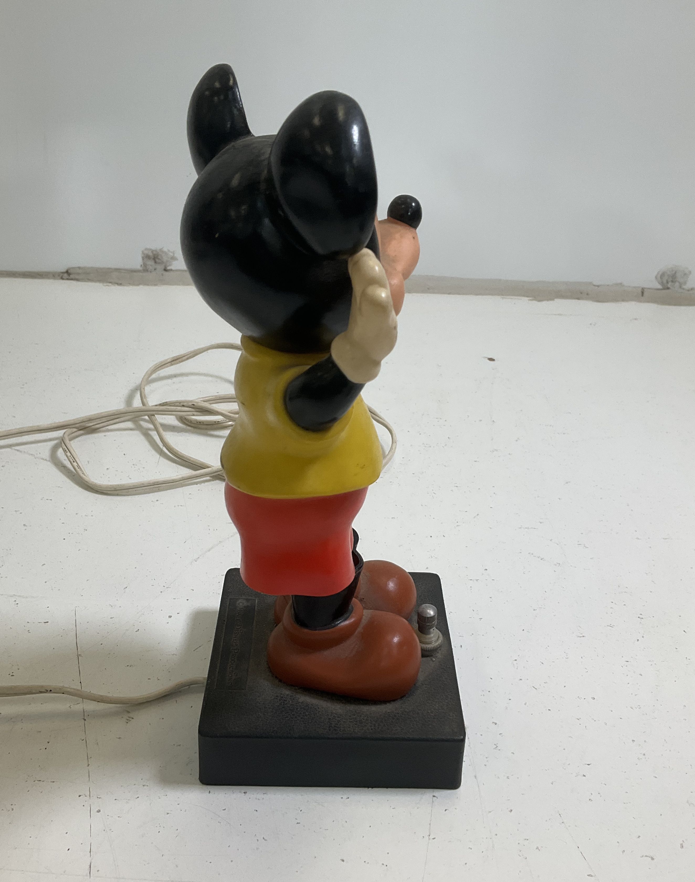 Vintage 70s Walt Disney Mickey Mouse Figural Lamp Dynasty MM-1 Japan For Parts
