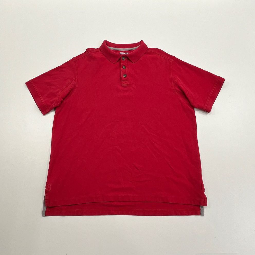 Men's Duluth Red Short Sleeved Polo Collared Shirt - Size Large