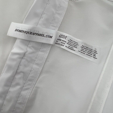 Dominique Women's Bridal Lot Corset 42DD/E Trumpet Slip L Hair Vine White