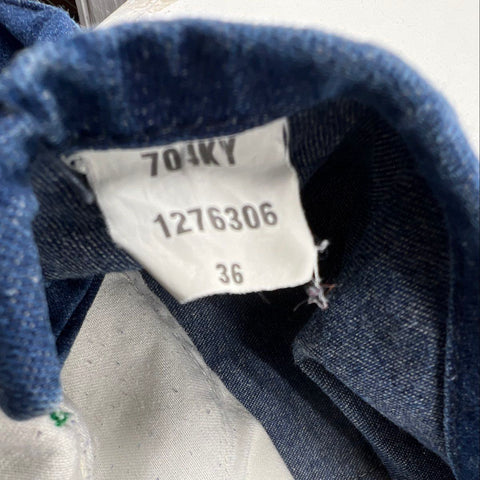 Vintage 80s Key Imperial 704KY Denim Bib Overalls Workwear USA Sz 36