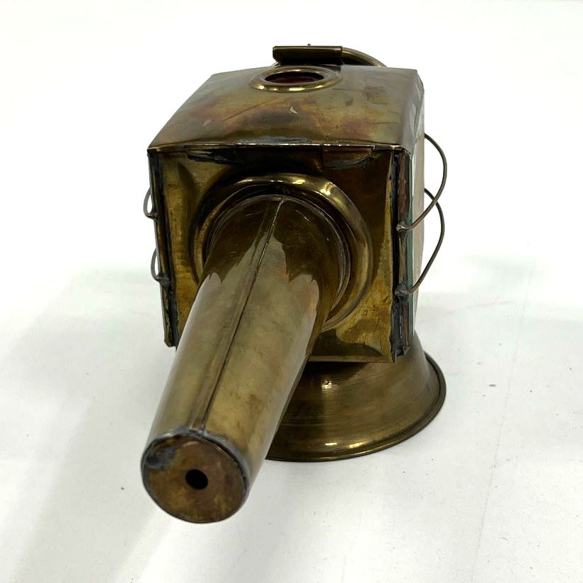 Vintage Collectible Reproduction Brass & Glass Railroad Lantern