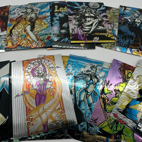 Lady Death Chromium Trading Card Lot 1994 Chaos Comics Approximately 50 Cards