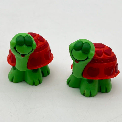 Mixed Vintage Toy Lot Snoopy Cowboy Flocked Chicks Turtles Snake Puzzles 8 Pc