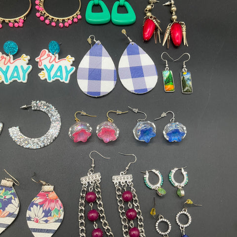 Fashion Jewelry Earrings Lot of 28 Statement Boho Hoop Drop Dangle Styles