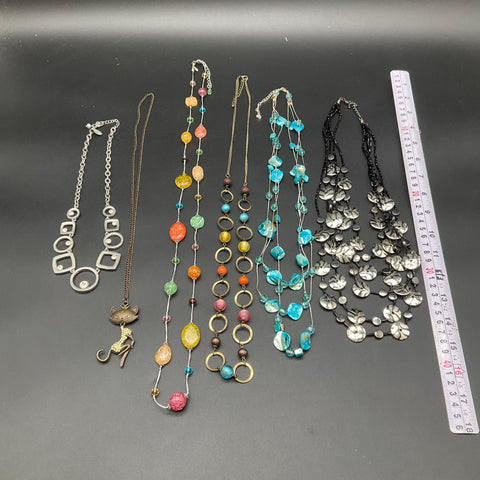 White House Black Market & Mixed Fashion Statement Necklace Jewelry Lot of 6