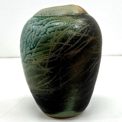 Colleen Riley Ceramic Vase Studio Pottery Handmade Drip Glaze Minnesota Artist