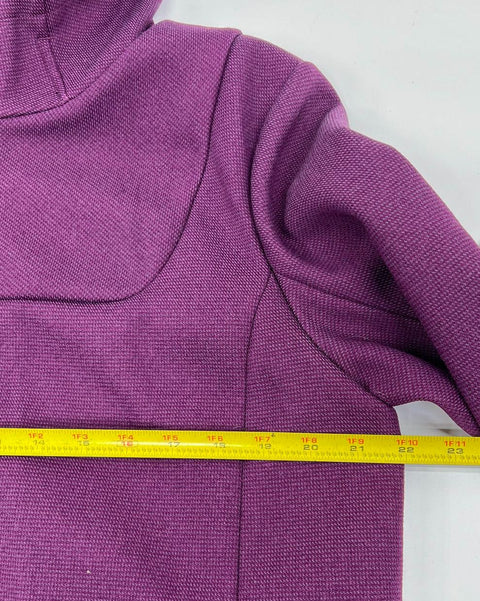 Lululemon Purple Apres Yoga Hooded Full Zip Long Jacket Coat Women's Size 10