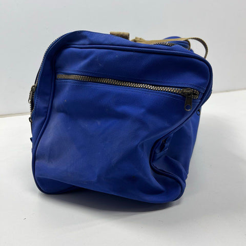 Vintage 90s Pillsbury Doughboy Blue Canvas Duffle Bag Travel Gym Promotional